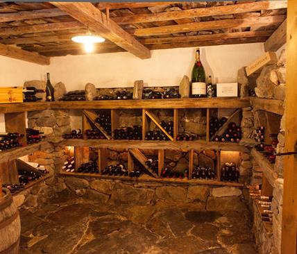 In the wine cellar