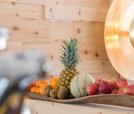 Fresh fruits in the relaxation room